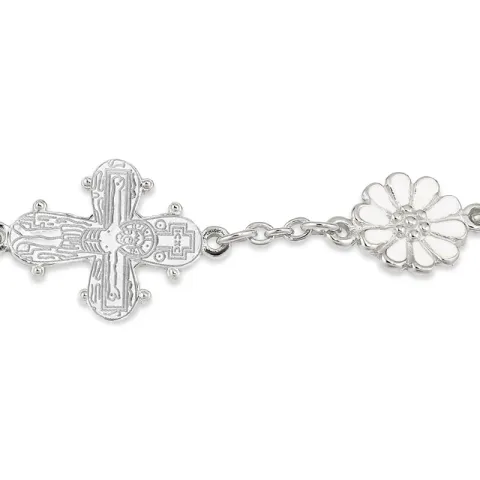 10 x 8,5 mm dagmarkors armbånd i sølv