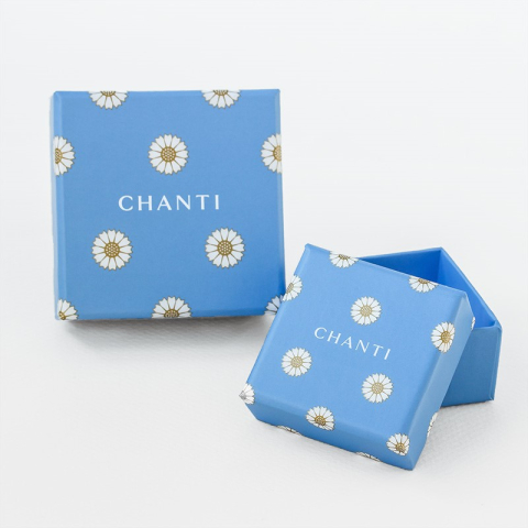 11 mm margeritt rosa ørestikker i forgylt sølv - Marie