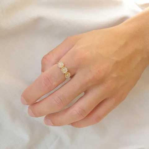 margeritt lilla ring i forgylt sølv - Maggie