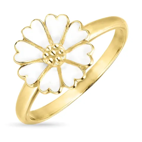 11 mm margeritt ring i forgylt sølv - Magda