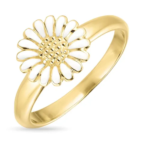 10 mm margeritt ring i forgylt sølv - Matilda