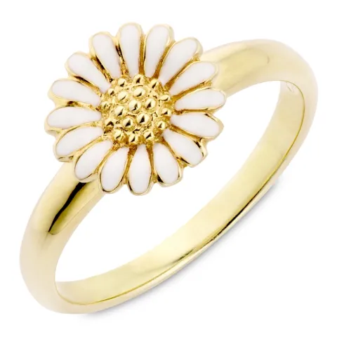10 mm margeritt ring i forgylt sølv - Matilda