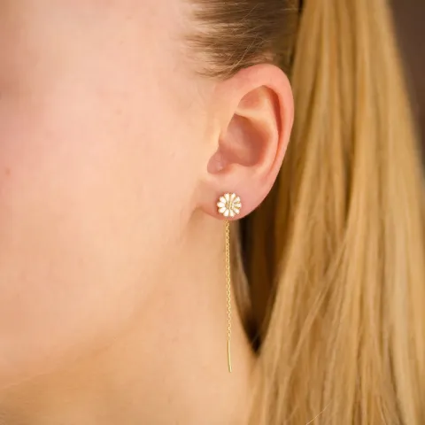 margeritt ørestikker i forgylt sølv - Maggie