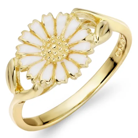 10 mm margeritt ring i forgylt sølv - Marie