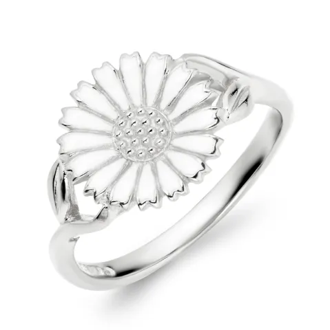 11 mm blomst ring i sølv