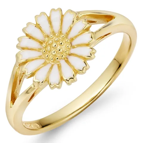 10 mm margeritt ring i forgylt sølv - Marie