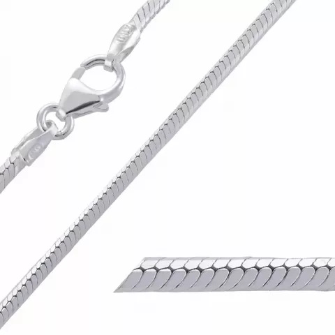 BNH slangearmbånd i sølv 18,5 cm x 1,5 mm