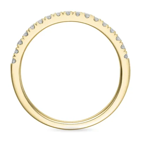 Enkel diamant alliansering i 14 karat gull 0,25 ct