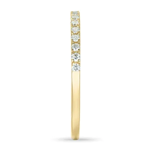Enkel diamant alliansering i 14 karat gull 0,25 ct