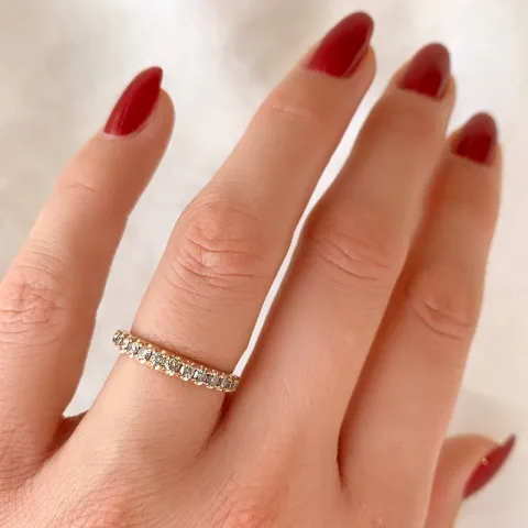 champagne diamant alliansering i 14 karat rødt gull 0,50 ct