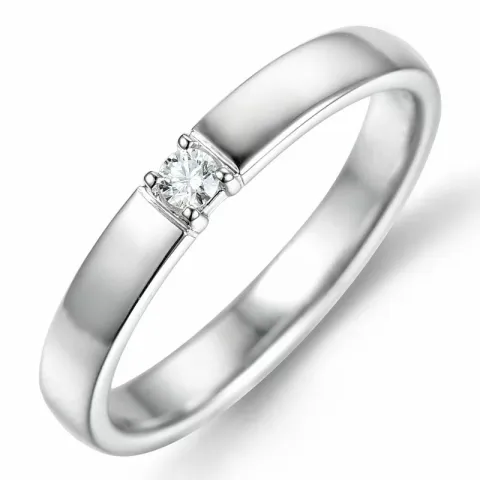 smal alliansering i 14 karat hvitt gull 1 x 0,05 ct