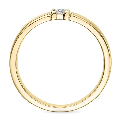 kampanje - alliansering i 14 karat gull 1 x 0,07 ct