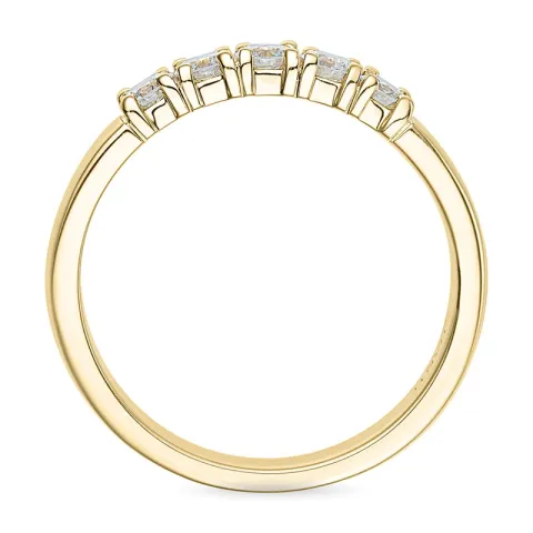 kampanje - alliansering i 14 karat gull 5 x 0,07 ct