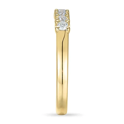 Diamant alliansering i 14 karat gull 0,21 ct