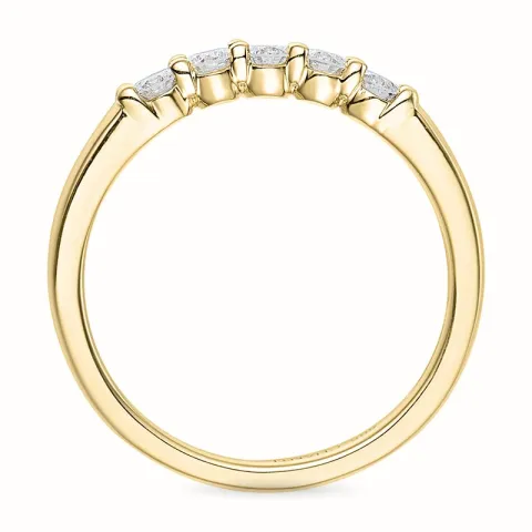 Diamant alliansering i 14 karat gull 0,33 ct