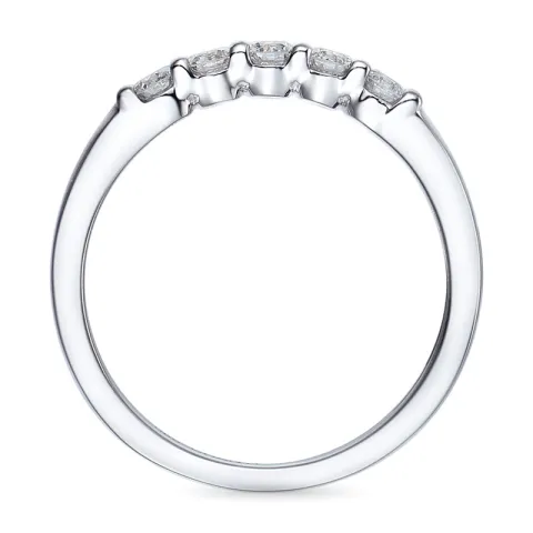 Diamant alliansering i 14 karat hvitt gull 0,33 ct