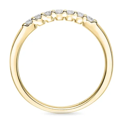 Diamant alliansering i 14 karat gull 0,26 ct