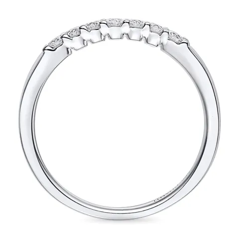 Diamant alliansering i 14 karat hvitt gull 0,26 ct
