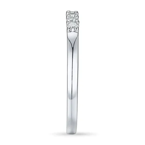 Diamant alliansering i 14 karat hvitt gull 0,26 ct