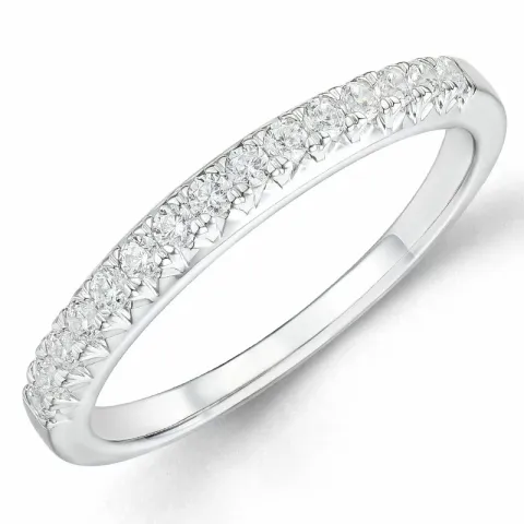 kolleksjonsprøve diamant alliansering i 14 karat hvitt gull 0,26 ct