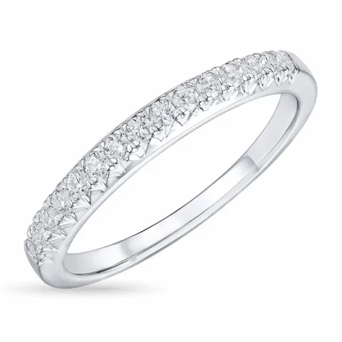 Diamant alliansering i 14 karat hvitt gull 0,26 ct