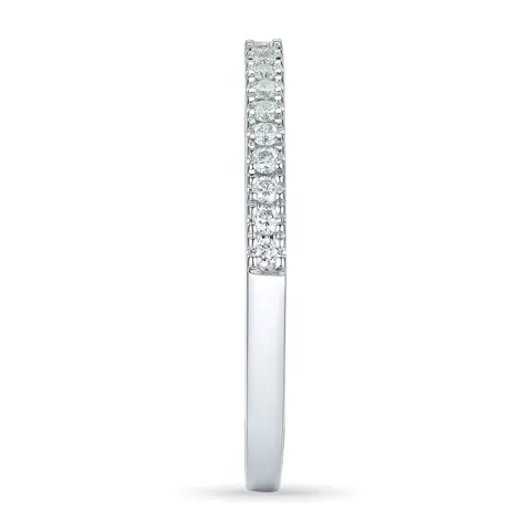 Diamant alliansering i 14 karat hvitt gull 0,15 ct