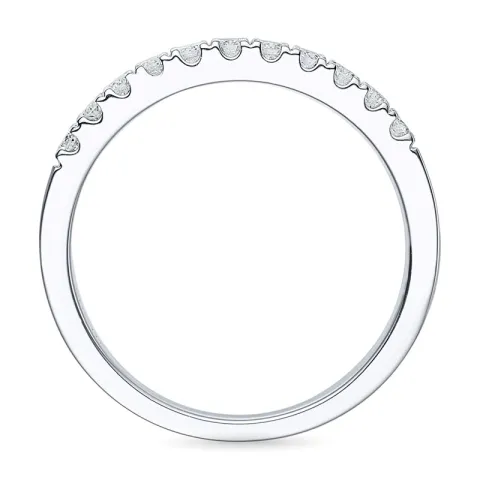 Diamant alliansering i 14 karat hvitt gull 0,26 ct