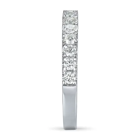 Diamant alliansering i 14 karat hvitt gull 0,48 ct