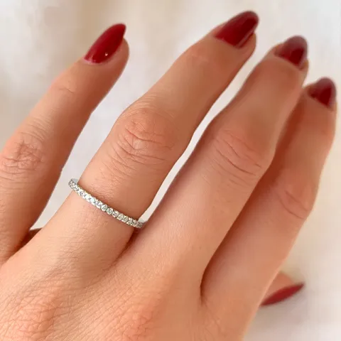 diamant alliansering i 14 karat hvitt gull 0,20 ct