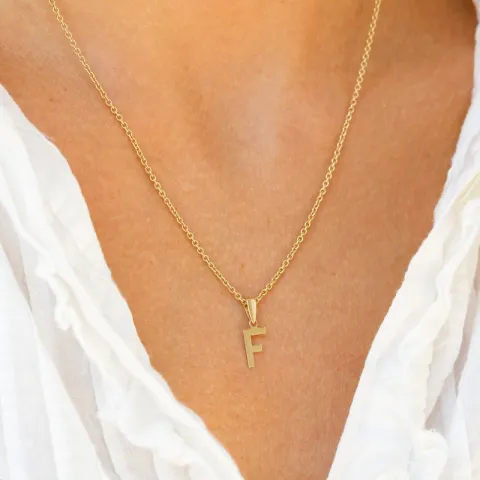 bokstav f anheng i 8 karat