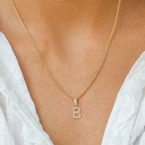 bokstav b anheng i 8 karat
