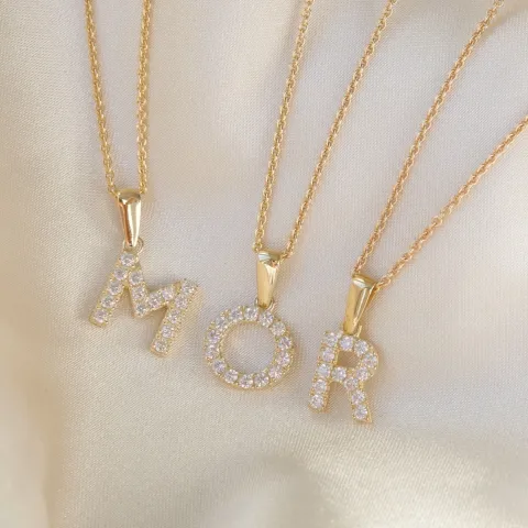 bokstav r anheng i 8 karat - My Letter
