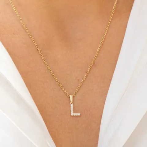 bokstav l anheng i 8 karat
