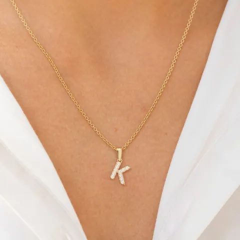 bokstav k anheng i 8 karat