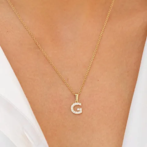 bokstav g anheng i 8 karat