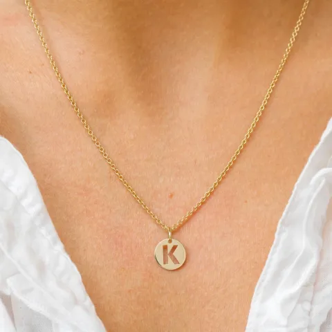 bokstav k anheng i 8 karat