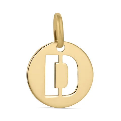 bokstav d anheng i 8 karat