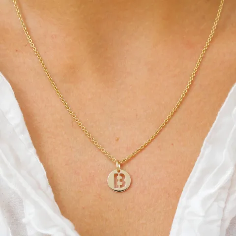 bokstav b anheng i 8 karat