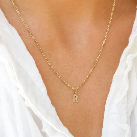 bokstav r anheng i 8 karat