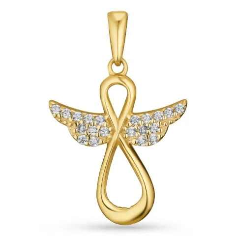 engel anheng i 9 karat gull med rhodium