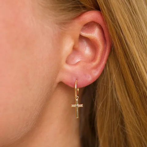 12 mm kors creol i 9 karat gull