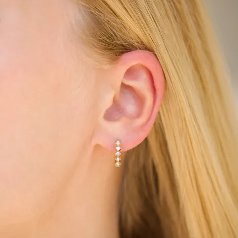 14 mm vanntette zirkon creol i forgylt stål - OCEANA