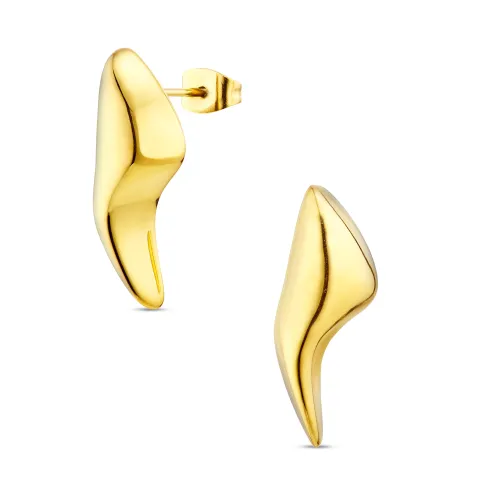 vanntette øredobber i forgylt stål - OCEANA