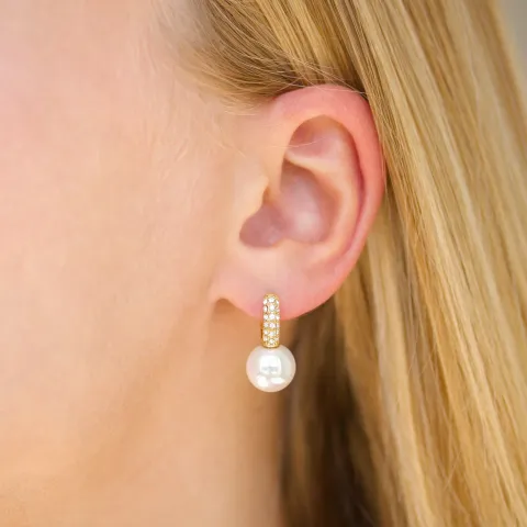 vanntette perle creol i forgylt stål - OCEANA