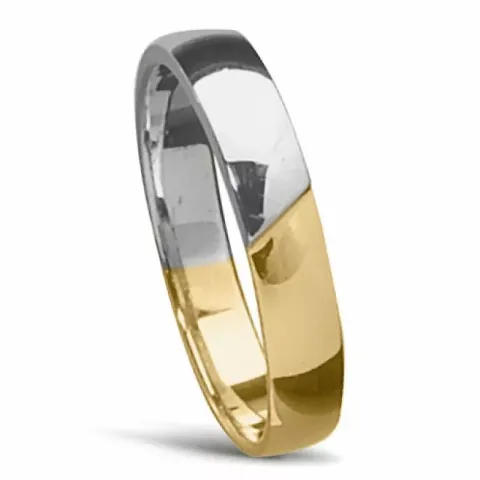 Tofarget Herrering i 14 karat gull og hvitt gull