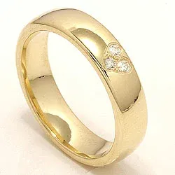 Giftering i 9 karat gull 0,075 ct