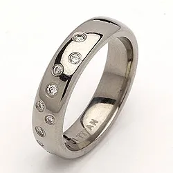 Giftering i titanium 0,126 ct