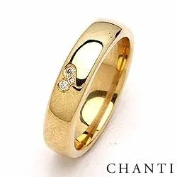 hjerte giftering i 9 karat gull 0,037 ct
