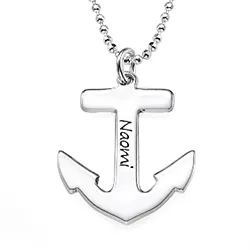 Anker Navnehalskjede med anheng i sølv
