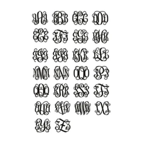 initial Navnehalskjede med anheng i sølv